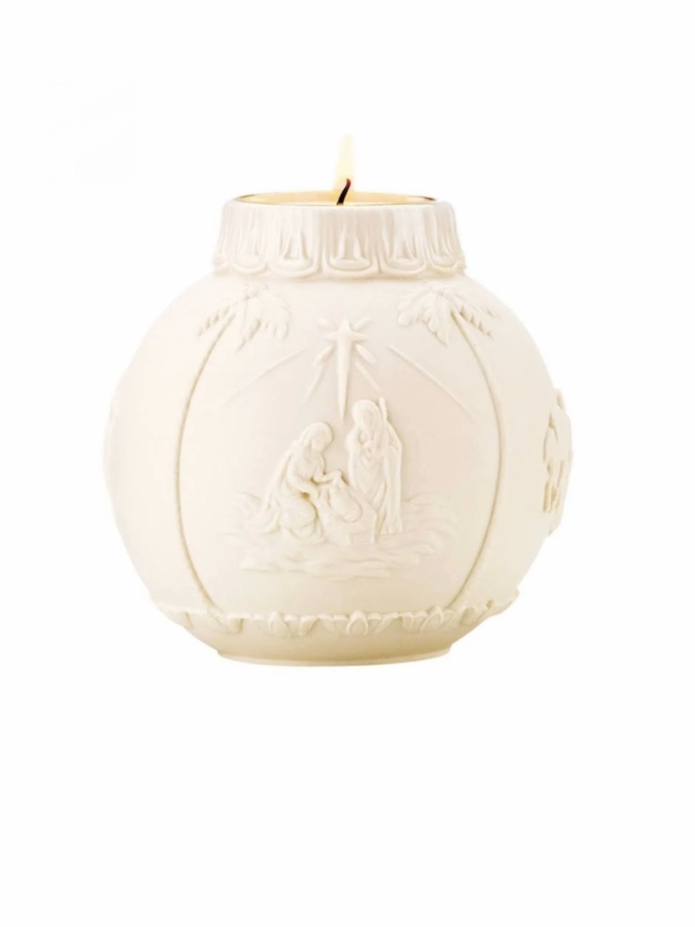 Lenox Nativity Ornamental Glow Embossed Decorative Votive Candle Holder
